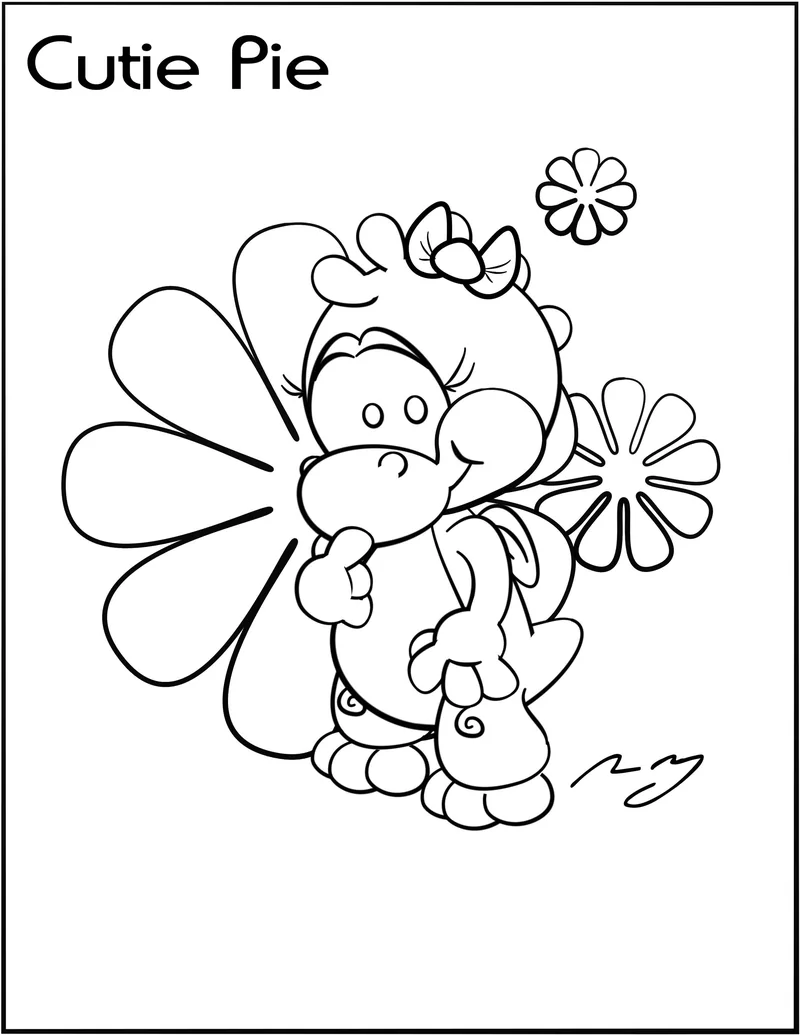 Coloring page: Cutie Pie