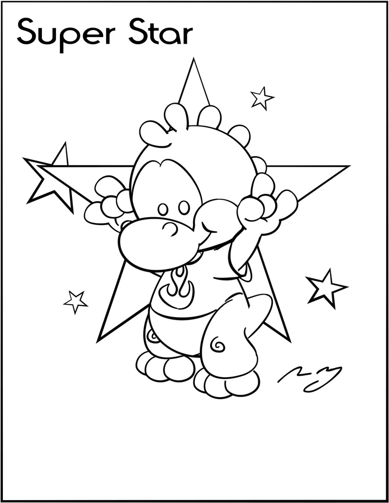 Coloring page: Super Star