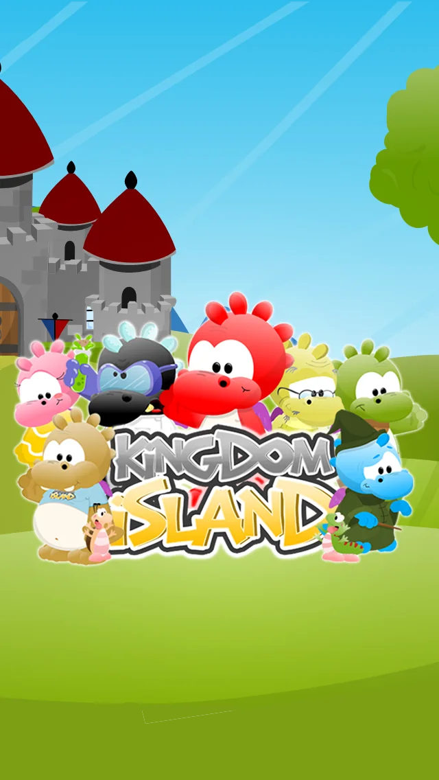 Wallpaper: the whole gang outside the castle